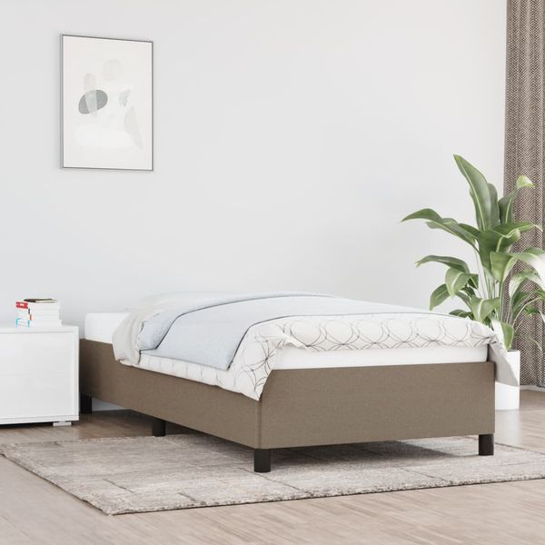 vidaXL Posteľ bez matraca sivohnedá 100x200 cm látka