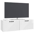 vidaXL Nástenná TV skrinka Biela s vysokým leskom 98 x 31 x 30 cm