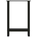 vidaXL Nohy k jedálenskému stolu, čierne, 2 ks, 50 x (72-73) cm, oceľové
