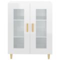 vidaXL Komoda lesklá biela 69,5x34x90 cm spracované drevo