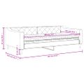 vidaXL Denná posteľ s matracom čierna 100x200 cm látka