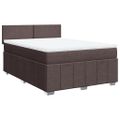 vidaXL Boxspring posteľ s matracom tmavohnedá 160x200 cm látka