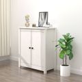 vidaXL Komoda biela 70x35x80 cm borovicový masív