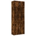 vidaXL Úložná lavička dymový dub 80x42,5x50 cm kompozitné drevo
