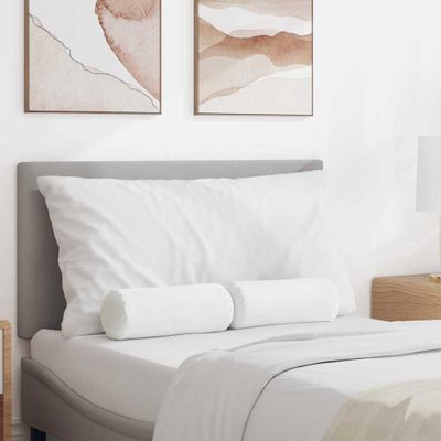 vidaXL Podložkové vankúše 2 pcs Biela Ø 15 x 40 cm látka