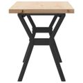 vidaXL Konferenčný stolík v tvare Y 110x40x45,5 cm borovica a oceľ