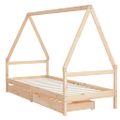 vidaXL Rám detskej postele so zásuvkami 80x200 cm masívna borovica