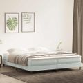 vidaXL Box Spring Posteľ s matracom Svetlosivá 180x220 cm Zamat