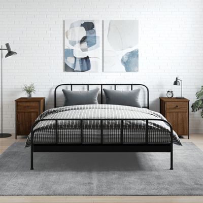 vidaXL Nočné stolíky 2 ks hnedý dub 40x42x60 cm kompozitné drevo