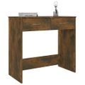 vidaXL Stôl dymový dub 80x40x75 cm spracované drevo