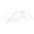 vidaXL Fóliovník s oceľovým rámom biely 24 m² 6x4x2 m