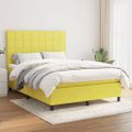 vidaXL Boxspring posteľ s matracom zelená 140x190 cm látka