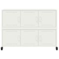 vidaXL Komoda biela 100,5x39x72 cm oceľ
