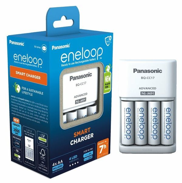 K-KJ17MCC40E Panasonic Eneloop EKO nabíjačka BQ-CC17 + 4x nabíjateľné batérie R6/AA 2000 mAh