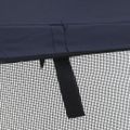 vidaXL Strieška Bimini s 3 oblúkmi a sieť. stenami 183x(170-182)x137cm