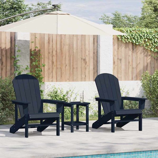 vidaXL Záhradná stolička 2 pcs Námornícka modrá 82 x 74 x 92 cm