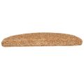vidaXL Schodové rohože 15 ks 65x21x4 cm béžové, polkruhové, veľké