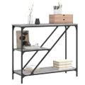 vidaXL Konzolový stolík sivý sonoma 88,5x30x75 cm kompozitné drevo