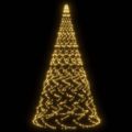 vidaXL Vianočný stromček na stožiari teplé biele svetlo 1400 LED 500cm