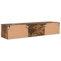 vidaXL Drevená skrinka 150 x 39 x 30 cm Dymová dub Kompozitné drevo