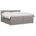 vidaXL Posteľ boxspring s matracom Sivohnedá 200 x 200 cm Látka