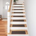 vidaXL Samolepiace schodové rohože 15 ks 65 x 21 x 4 cm Non-Slip Hnedá