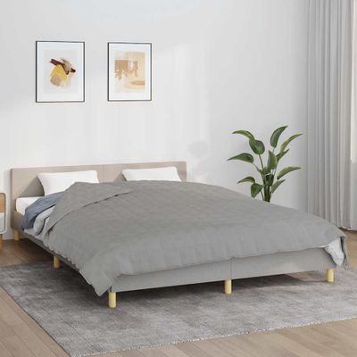 vidaXL Záťažová prikrývka šedá 200x200 cm 9 kg látka