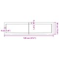 vidaXL Kúpeľňová doska 120x30x(2-4) cm neošetrený masív