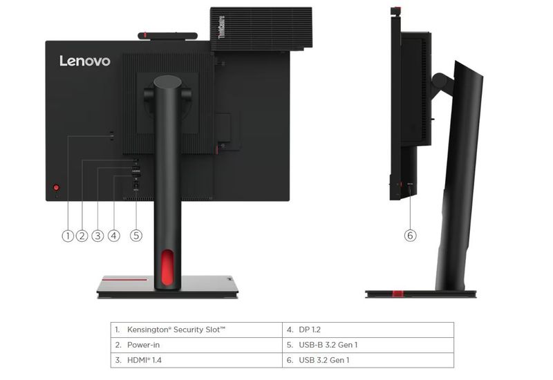 Lenovo ThinkCentre/Tiny-In-One 22 Gen 5/21,5"/IPS/FHD/60Hz/6ms/Black/3R