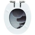 vidaXL WC sedadlo s pomalým sklápaním MDF dizajn kameňov