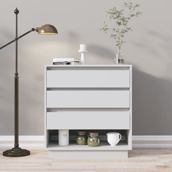 vidaXL Komoda vysoký lesk biela 70x41x75 cm spracované drevo