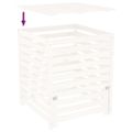 vidaXL Kompostér biely 82,5x82,5x99,5 cm masívne borovicové drevo