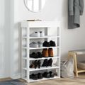 vidaXL Regál na topánky biely 60x30x98 cm spracované drevo