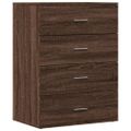vidaXL Komody 2 ks hnedý dub 60x39x80 cm kompozitné drevo