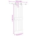 vidaXL Posuvné dvere NARVIK Prírodná a čierna 70 x 210 cm (152,5 cm)