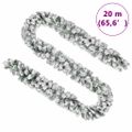 vidaXL Vianočná girlanda, zasnežená, zelená 20 m, PVC