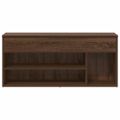 VidaXL Lavička na topánky Hnedý Dub 102x30,5x45cm Konštruktérske drevo
