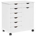 vidaXL Koliesková skriňa 63,5 x 39 x 65,5 cm Masívne borovicové drevo