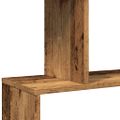 vidaXL Rozdeľ. knižnica 5-posch. staré drevo 70x24x161cm kompoz. drevo