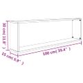 vidaXL Kockové police 2 ks dymový dub 100x15x30 cm spracované drevo
