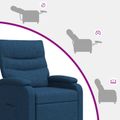 vidaXL Masážne relaxačné kreslo Modrá Látka