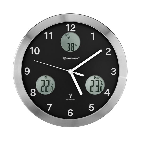 Nástenné hodiny Bresser MyTime io 30 cm, čierna