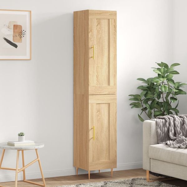 vidaXL Vysoká skrinka dub sonoma 34,5x34x180 cm spracované drevo