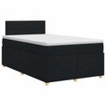 vidaXL Posteľ boxspring s matracom Čierna 120 x 190 cm Látka
