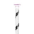 vidaXL Pletené lodné lano biele 5 mm x 250 m polyester