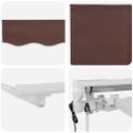 vidaXL Rám markízy Hnedá 300 x 200 cm Polyester s PU povrchom