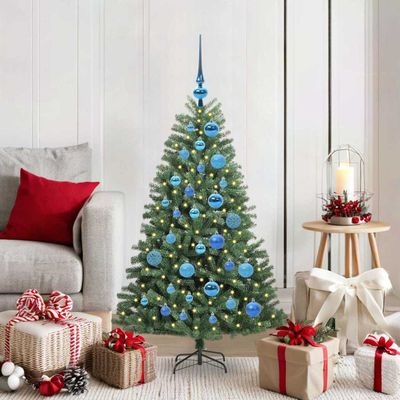 vidaXL Umelý Sklápací Vianočný Stromček Zelená 120 cm PVC a kov