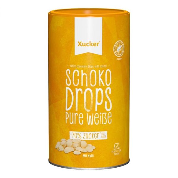 Biele čokoládové kvapky - Xucker, 200 g