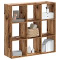 vidaXL Knižnica staré drevo 102x32x102 cm kompozitné drevo