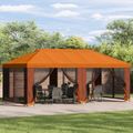 vidaXL Kryt altánku s bočnými stenami Oranžová 600,5 x 300,5 cm